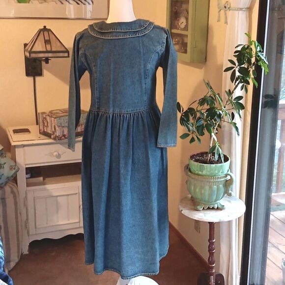 NEW. Vintage LUA Denim Dress. Coastal Cowgirl, Western, Country - Picture 5 of 12